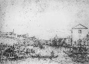 Canaletto Grand Canal: Looking North-East from Santa Croce to San Geremia vf oil painting artist