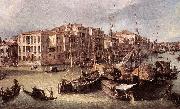 Canaletto Grand Canal: Looking North-East toward the Rialto Bridge (detail) d oil painting artist