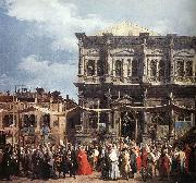 Canaletto The Feast Day of St Roch (detail) f oil painting artist