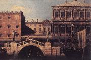 Canaletto Capriccio: The Ponte della Pescaria and Buildings on the Quay d China oil painting reproduction