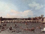 Canaletto London: Westminster Bridge from the North on Lord Mayor s Day oil painting reproduction