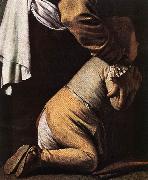 Caravaggio Madonna del Rosario (detail) fdg oil painting artist