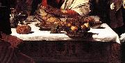 Caravaggio Supper at Emmaus (detail) fdg oil painting artist
