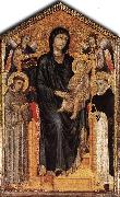 Cimabue Madonna Enthroned with the Child, St Francis St. Domenico and two Angels dfg China oil painting reproduction