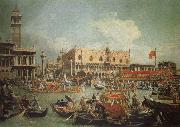Canaletto The Bucintoro in Front of the Doges- Palace on Ascension Day oil painting artist