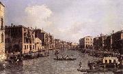 Canaletto Grand Canal: Looking South-East from the Campo Santa Sophia to the Rialto Bridge oil painting artist