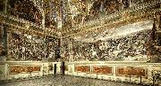 Raphael view of sala di costantino oil