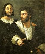 Raphael portrait of raphaeland a friend oil