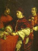 Raphael pope leo x with cardinals giulio de' oil painting artist