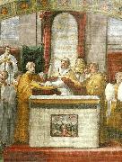 Raphael oath of pope leo 111fresco detail oil