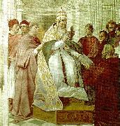 Raphael pope gregory ix handing oil