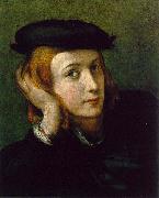 Correggio Portrait of a Young Man, oil painting artist
