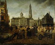 Anonymous Dam Square. oil painting artist