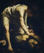 Caravaggio David and Goliath oil painting artist