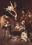 Caravaggio Nativity with St. Francis and St Lawrence oil painting artist