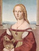 Raphael Young Woman with Unicorn oil