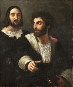 Raphael Self portrait with a friend oil