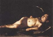 Caravaggio Sleeping Cupid oil painting artist