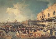 Canaletto Ricevimento del'ambasciatore imperiale al palazzo Ducale (mk21) oil painting artist
