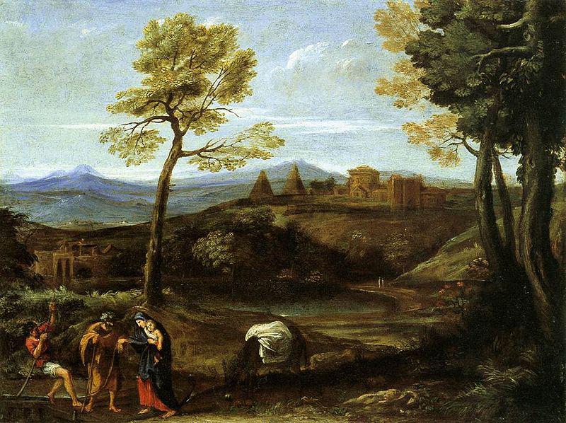 Domenichino Landscape with The Flight into Egypt