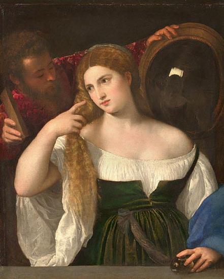 Titian Woman with a Mirror