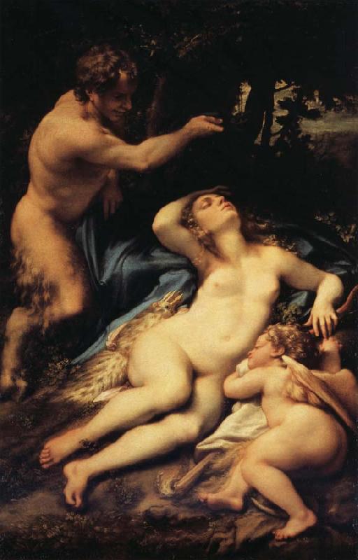 Correggio Venus and Cupid with a Satyr